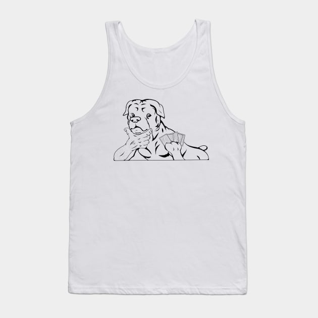 Poker dog Tank Top by ZedWolf